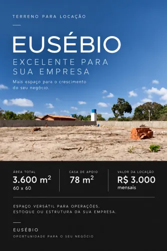 Terreno no Eusébio com 3.600 m2 - Alugo