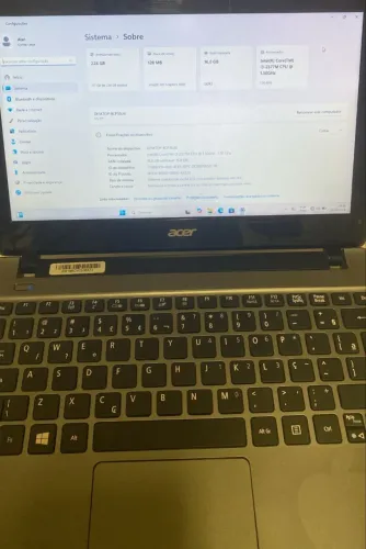 Notebook Acer SSD 128GB 06 meses de garantia