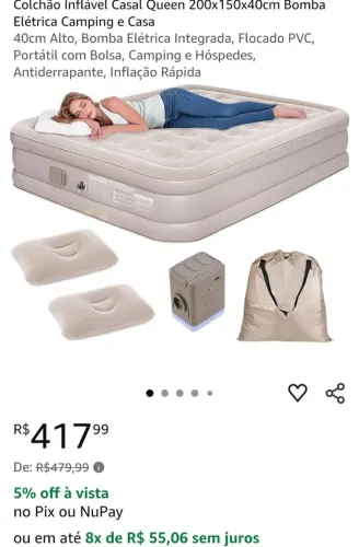 Colchão inflável automático king