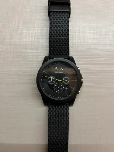 Relógio Armani Exchange Cronógrafo Masculino Em Silicone Preto AX1344B1