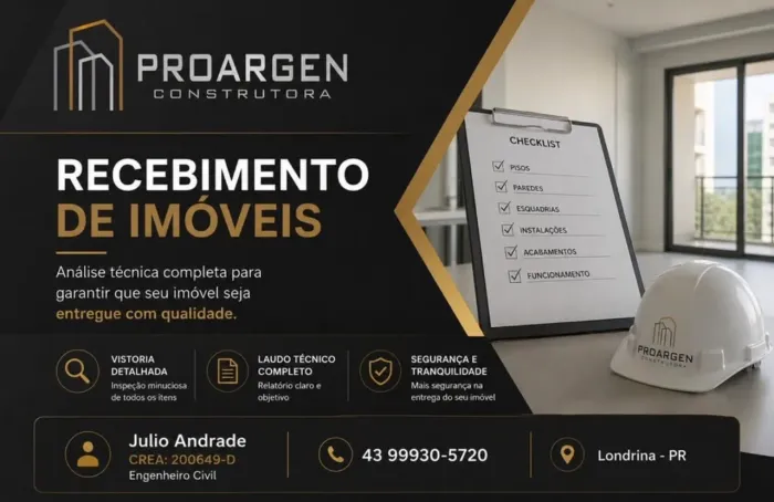 Vistoria de recebimento de imóveis