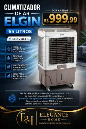 Climatizador elgin 65L novo 