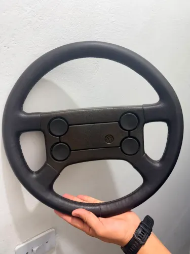 Volante VW Gol Quadrado 4 Bolas Marrom Monocromático Original Raro
