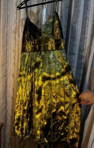 Vestido verde veludo