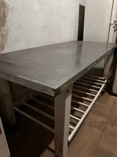 Mesa tampão inox para panificação 