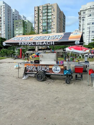 Carrinho de praia - Canal 6 - Santos/SP