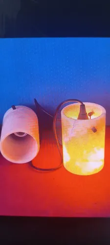 Par de luminárias pendente em pedra Natural(alabastro)