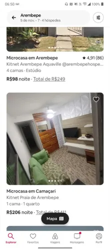 Casa kitnet temporada