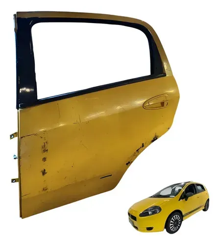 Porta Traseira Punto 1.8 2008 A 2018 Traseira Esquerdo Amarelo