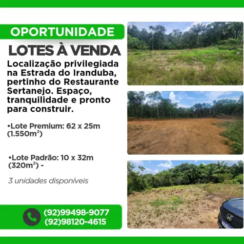 OPORTUNIDADE EM IRANDUBA - LOTES À VENDA