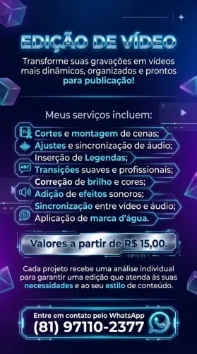 Edição de Vídeo Freelancer