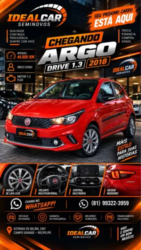 Fiat Argo Drive 1.3 8V Flex 2018