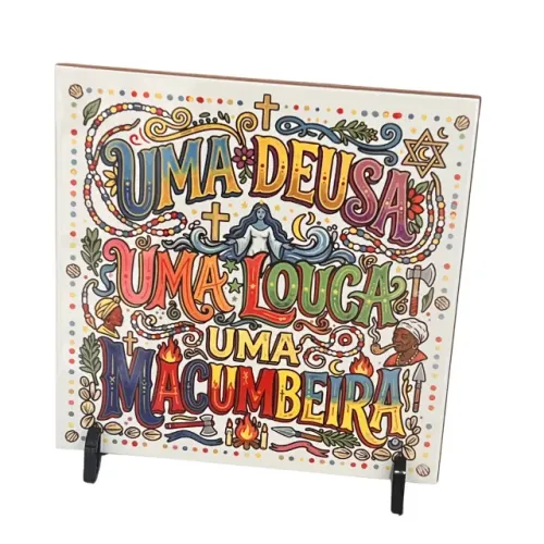  Azulejo Decorativo Umbanda, Católico, Espiritualidade Axé Orixás 20x20cm
