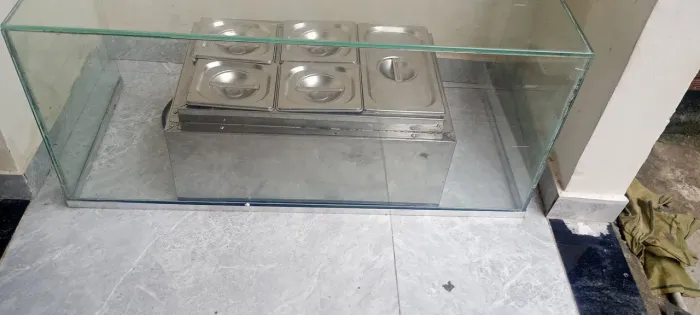 Banho Maria pequeno ideal p dogão com vidro protetor p a pessa