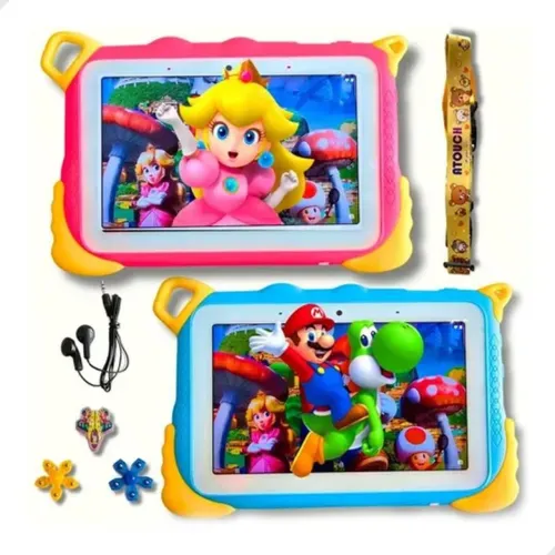 Tablet Kids 7 4gb/64gb Android Wi-fi + Capa Protetora Cor Rosa