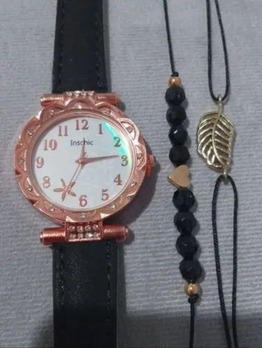 Kit de relógio com duas pulseiras