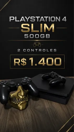 PLAYSTATION 4 500GB 2 CONTROLES