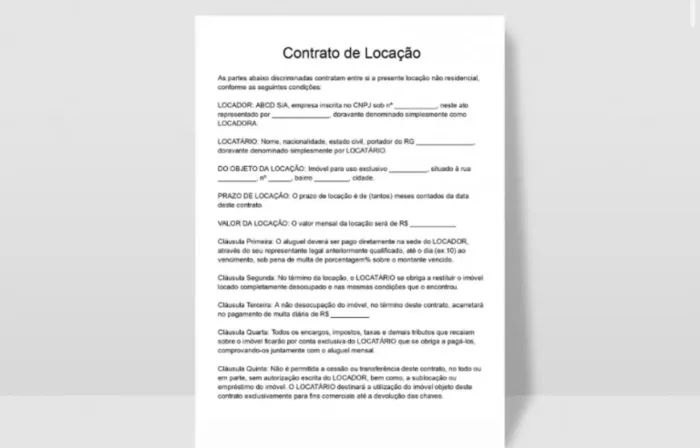 Contrato de locação e Vendas de imóveis 