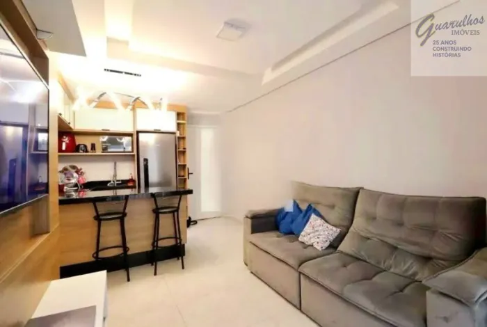 Studio Mobiliado Residencial Cidade Maia 38m²,1 Vaga, Jardim Flor da Montanha