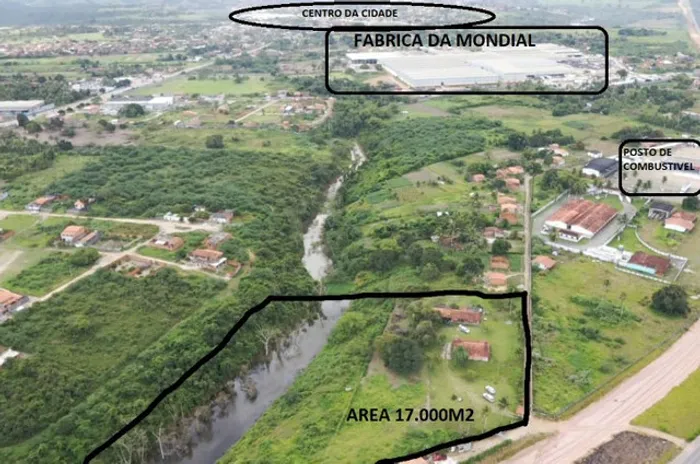 Área de 17.000m2 todo ou parte, dentro da cidade a poucos metros da fabrica da mondial