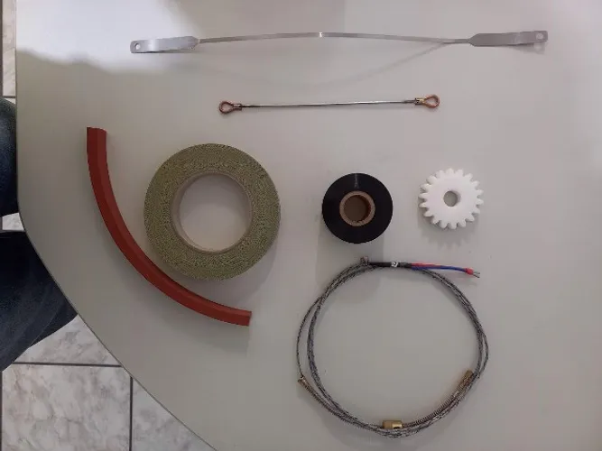 Fita teflon , fita datador , resistência de embaladeira , sensor de temperatura 