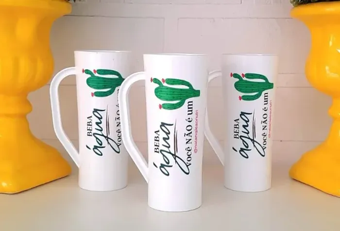 Copo Long Drink com Alça Cores Personalizado
