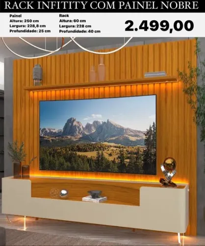Rack Infiniti com Painel Nobre / FRETE GRÁTIS 