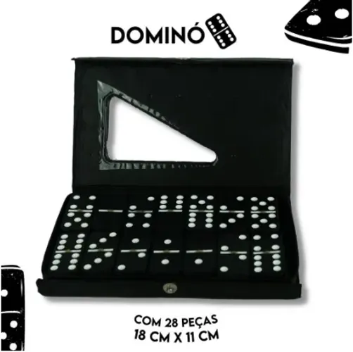 Jogo De Domino Profissional Grosso Colorido 12 mm Estojo C/28 Pecas (z710)