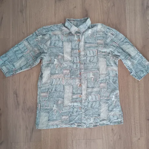 Camisa Masculina Manga 3/4 Estampada Brechó