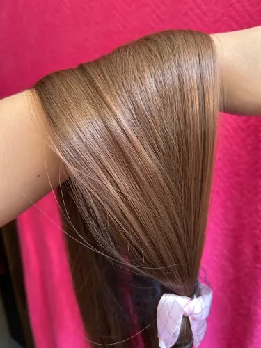 Cabelo humanizado no tic tac 70cm 8 peças 170g castanho