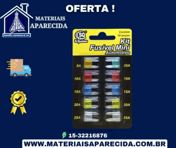 Fusivel Carro mini 10 pc SQ 3926
