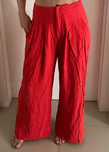 Calça Farm Linho Laranja