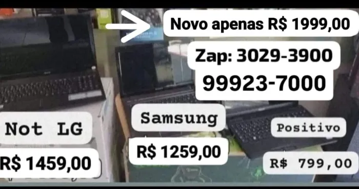 Notebooks LG, Samsung e Positivo - Preços incríveis!