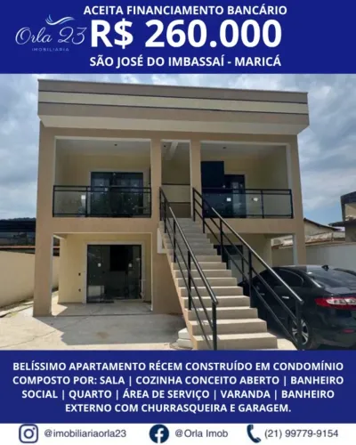 SÃO JOSÉ, ORLA 23 IMOBILIÁRIA VENDE! Belíssimo apartamento recém construído em condomínio