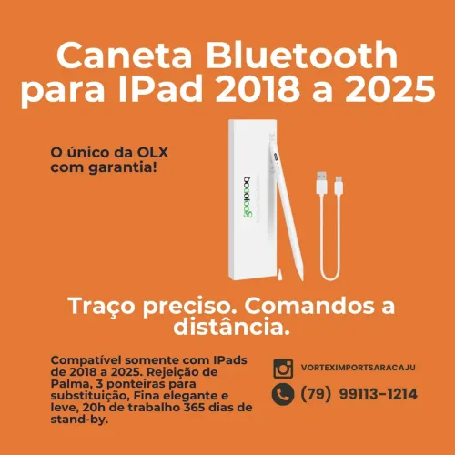 Caneta para IPad com Bluetooth e comandos