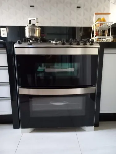 Fogão Brastemp 5 Bocas Forno Duplo - Inox