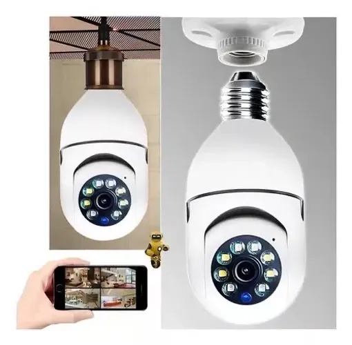 Câmera Lâmpada de Segurança Wifi HD