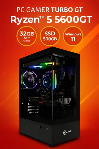 PC Gamer GT Turbo: AMD Ryzen 5 5600GT, Vega 8, 16GB RAM, 500GB SSD, Windows 11