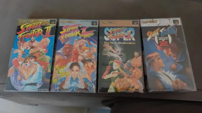 COLEÇÃO COMPLETA 4 TÍTULOS STREET FIGHTER 2 PARA SUPER FAMICOM