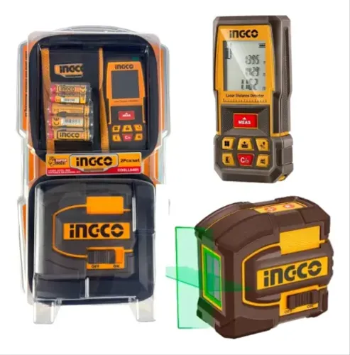 Combo Trena Laser 70 Metros E Nível Laser 30 Metros Ingco