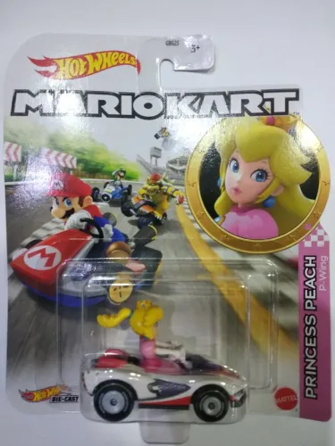 Carrinho Hot Wheels Mario kart Princess Peach P-WING 1:64 Mattel