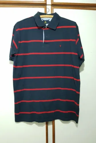 Polo listrada azul e vermelha VIA VENETO M