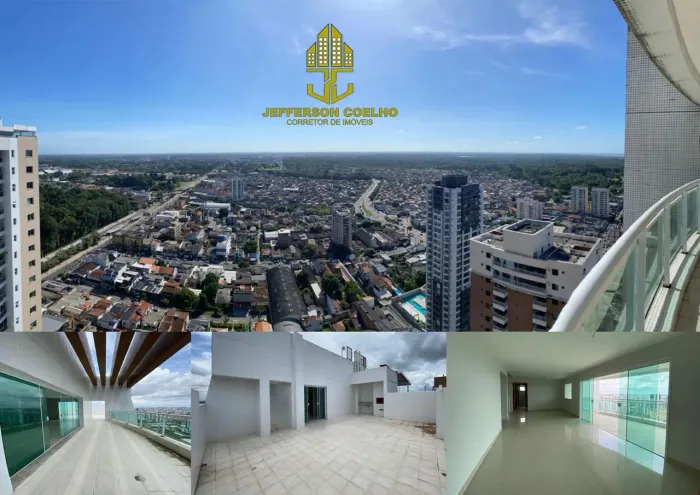 Cobertura Duplex em Belém de 267m² com 4 suítes, 3 vagas de garagem. Aceita fgts!
