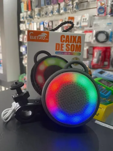 Caixa De Som Portátil Eletro Para Moto Bicicleta