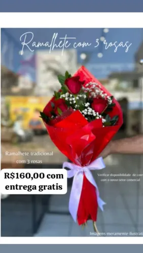 Buquê de Rosas R$160,00 entrega grátis.