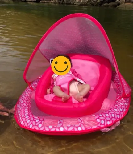 Boia para bebê com capota Swimways