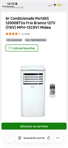 AR CONDICIONADO PORTÁTIL