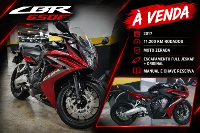 Honda CBR 650F ABS 2017 | 11.200 km | Jeskap FULL GPX + Original