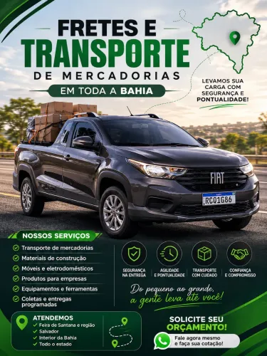 FRETES E TRANSPORTE DE MERCADORIAS EM TODA BAHIA 