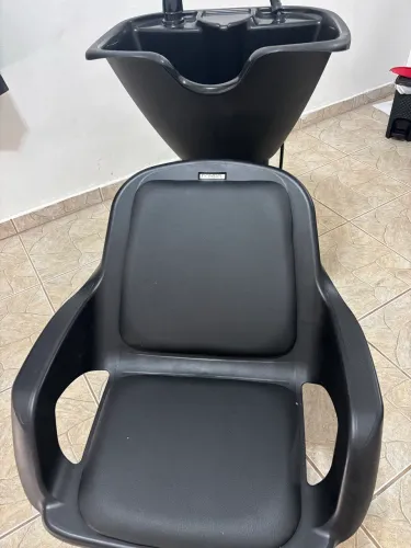 Lavatório de Cabelo Salão Beleza Cabeleireiro Preto Dompel fixo